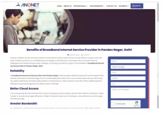 Why Anonet is the Best Internet Service Provider in Pandav Nagar