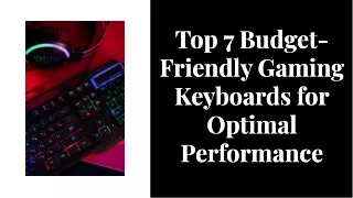 top 7 budget friendly gaming keyboards