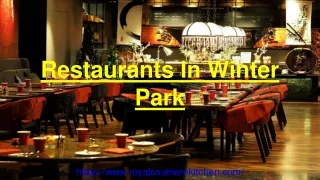 Restaurants In Winter Park