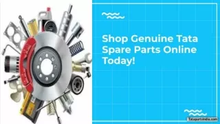 Shop Genuine Tata Spare Parts Online Today!