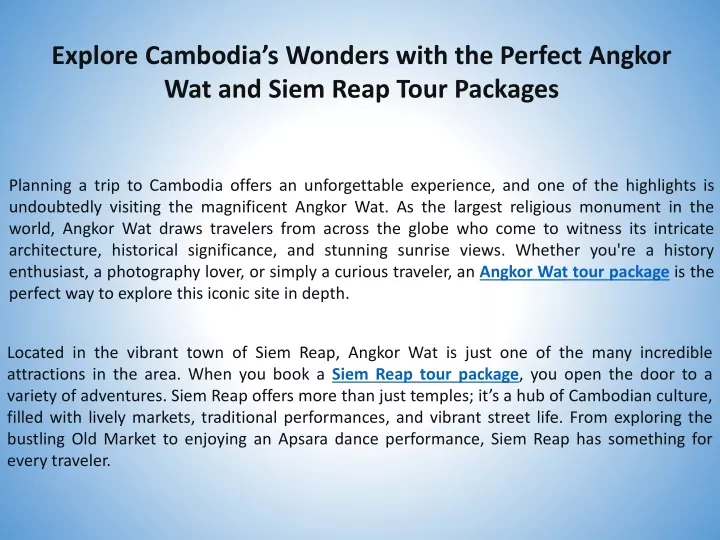 explore cambodia s wonders with the perfect