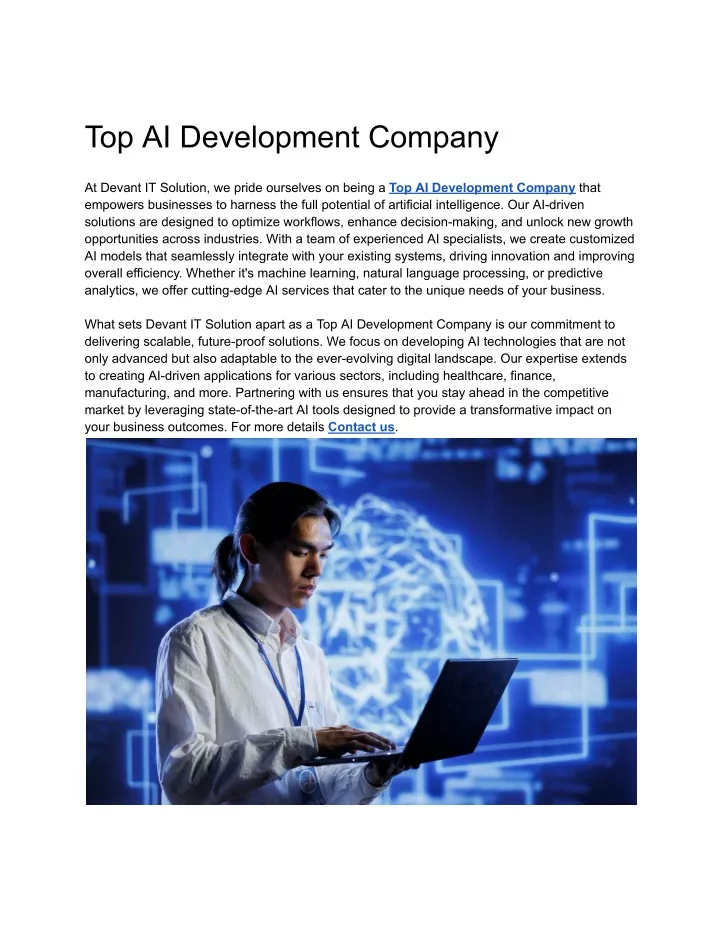 top ai development company