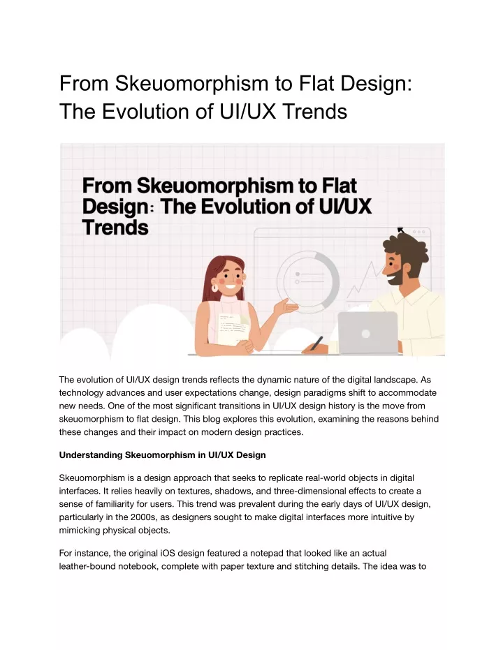 from skeuomorphism to flat design the evolution