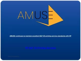 AMUSE continues to maintain excellent MJF 3D printing service standards with HP