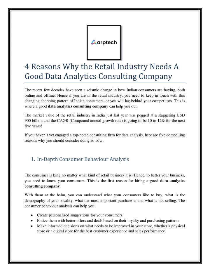 4 reasons why the retail industry needs a good