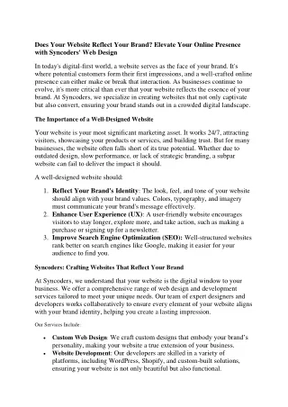 does your website reflect your brand elevate your