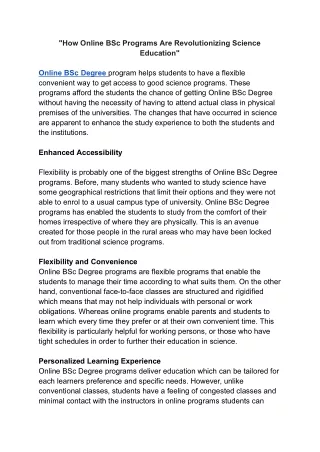 How Online BSc Programs Are Revolutionizing Science Education.docx