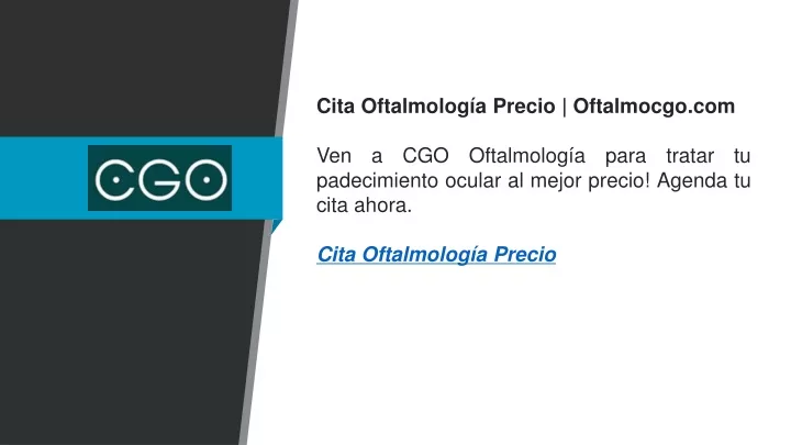 cita oftalmolog a precio oftalmocgo