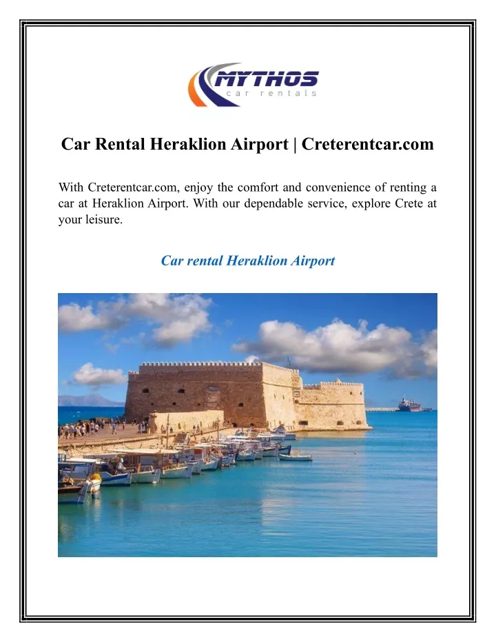 car rental heraklion airport creterentcar com