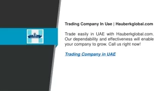 trading company in uae hauberkglobal com trade