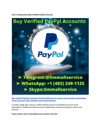 Top 3 market place Buy Verified PayPal Account (2)