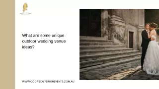 What are some unique outdoor wedding venue ideas