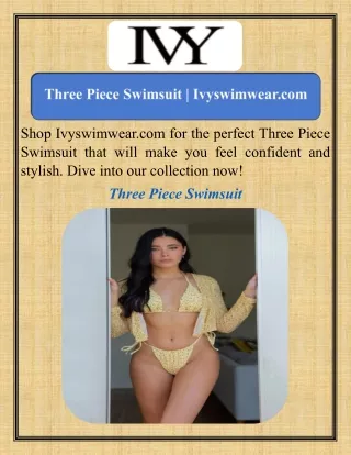 Three Piece Swimsuit   Ivyswimwear.com