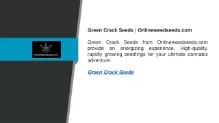 Green Crack Seeds  Onlineweedseeds.com