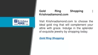 Gold Ring Shopping   Krishnadiamond.com