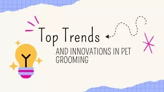 Top Trends and Innovations in Pet Grooming
