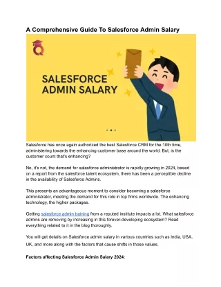 A Comprehensive Guide To Salesforce Admin Salary