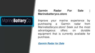 Garmin Radar For Sale   Marinebatteryco.store
