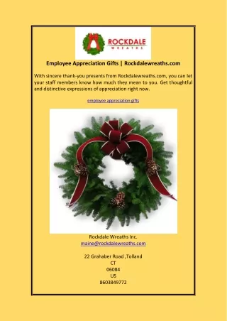 Employee Appreciation Gifts | Rockdalewreaths.com