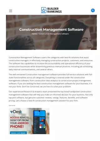 Construction Management Software