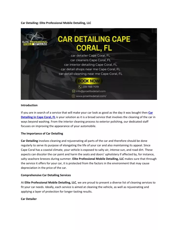 car detailing elite professional mobile detailing