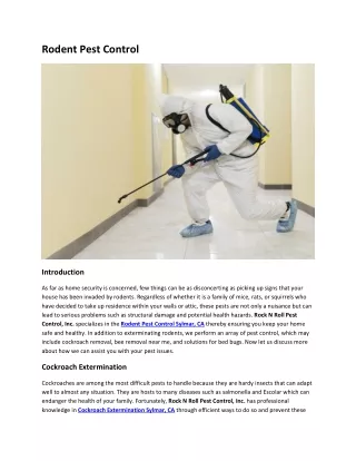 Rodent Pest Control