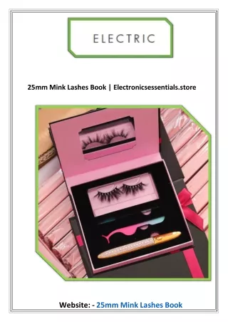 25mm Mink Lashes Book | Electronicsessentials.store