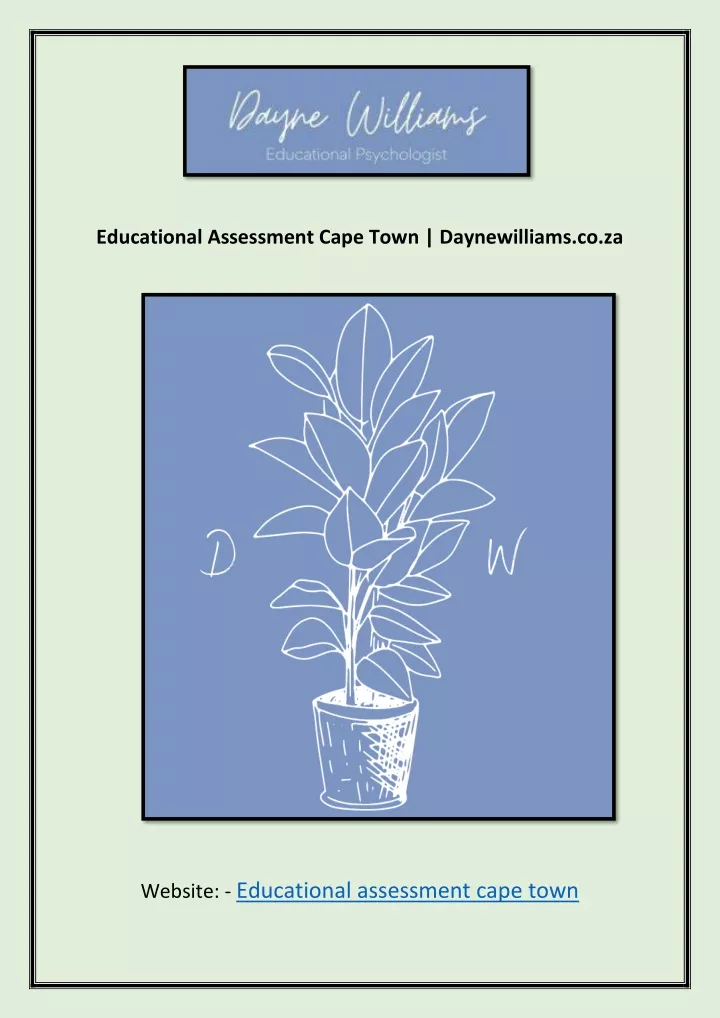 educational assessment cape town daynewilliams