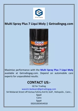 Multi Spray Plus 7 Liqui Moly  Getradingeg.com