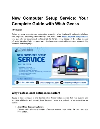new computer setup service your complete guide