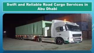 swift and reliable road cargo services