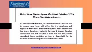 Make Your Living Space the Most Pristine With Home Sanitizing Service