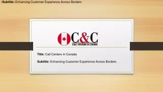 Call Centers In Canada