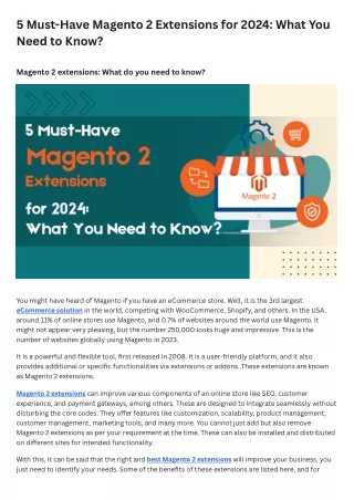 5 Must-Have Magento 2 Extensions for 2024 What You Need to Know (2)