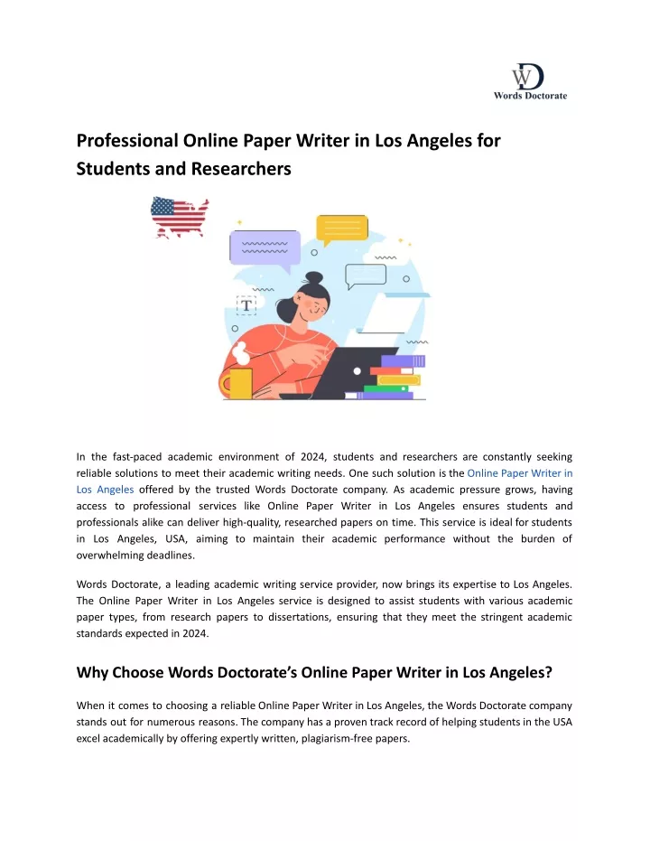 professional online paper writer in los angeles