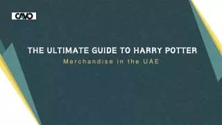 The Ultimate Guide to Harry Potter Merchandise in the UAE