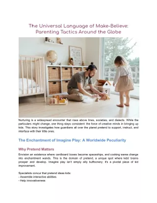 the universal language of make believe parenting