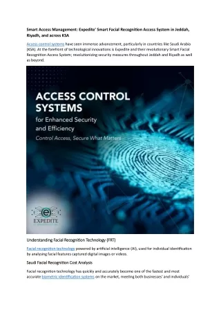 Access Control for Restricted Areas in Hospitals in Saudi Arabia