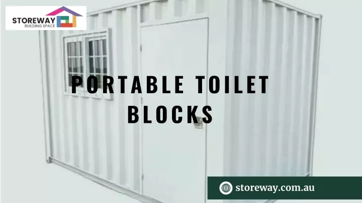 portable toilet blocks