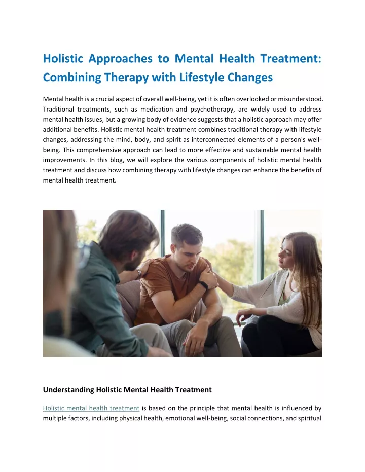 holistic approaches to mental health treatment