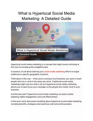 What is Hyperlocal Social Media Marketing_ A Detailed Guide