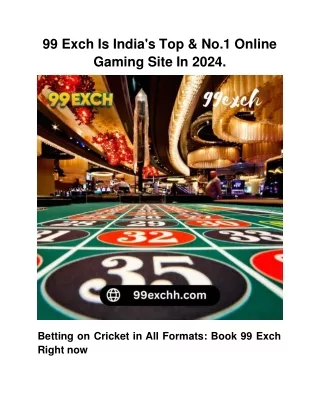 99 exch is india s top no 1 online gaming site in 2024