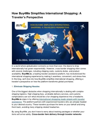 How Buy4Me Simplifies International Shopping: A Traveler’s Perspective