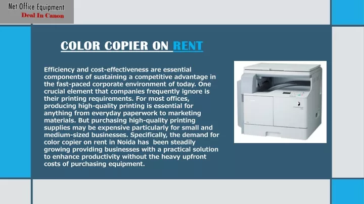 color copier on rent