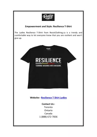 Empowerment and Style Resilience TShirt