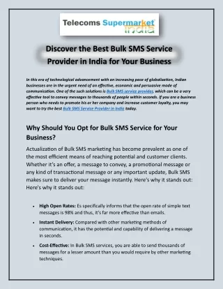 Best Bulk SMS Services