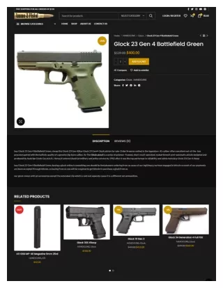 Glock 23 Gen 4 Battlefield Green - ammo2pistol.com