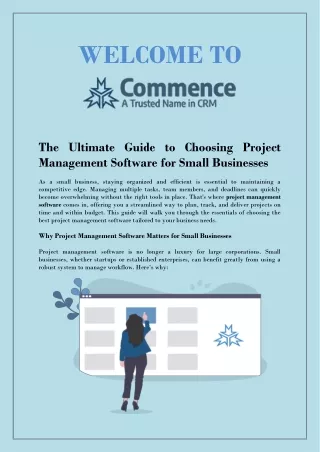 Commence's Small Business Project Management Software