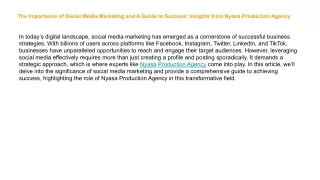 Social Media Marketing Importance And A Guide To Success