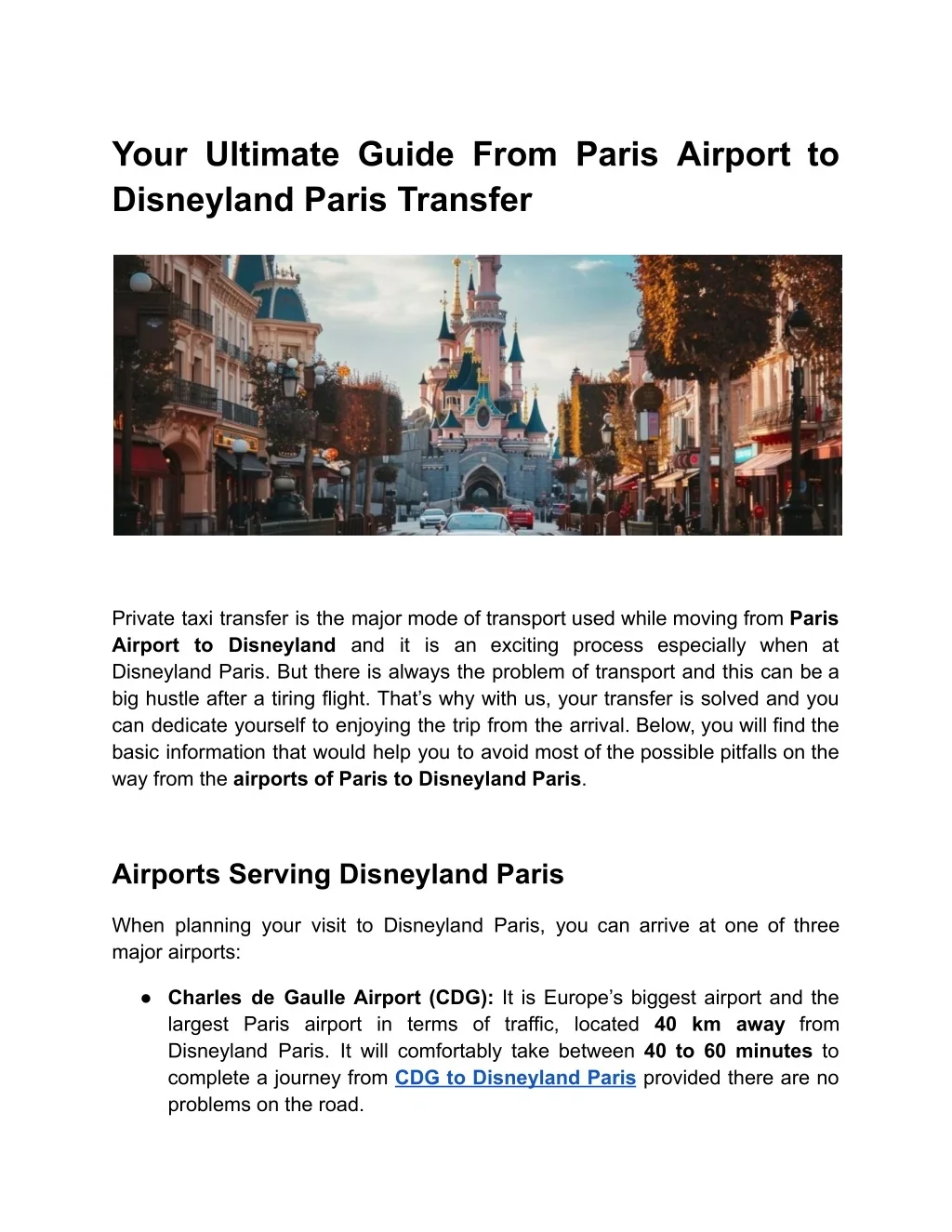PPT - Your Ultimate Guide From Paris Airport to Disneyland Paris ...